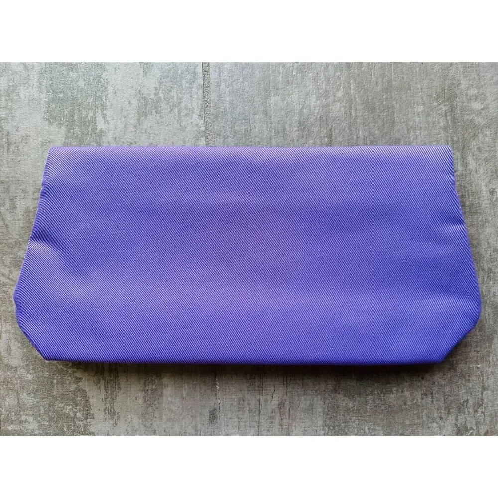 CLINIQUE Cosmetic Makeup Bag Purple Red Diamond Zipped Travel Organizer NEW